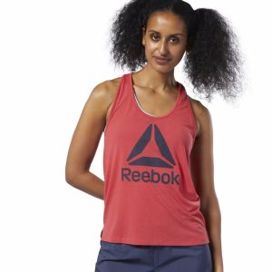 Reebok WOR Supremium Logo Muskelshirt Damen - Rot - DE 647-IPT